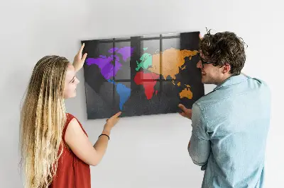 Magnetic World Map Wall Board