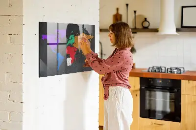 Magnetic wall board World map