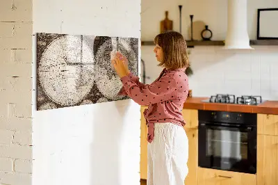Old world map magnetic wall board