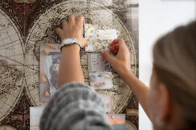 Old world map magnetic wall board