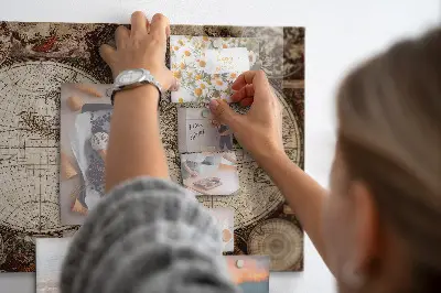 Old world map magnetic wall board