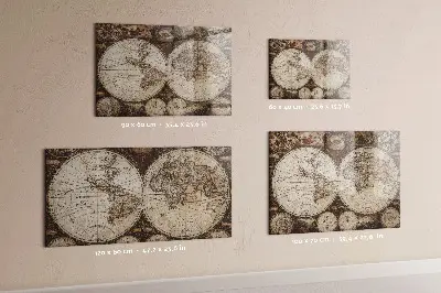 Old world map magnetic wall board