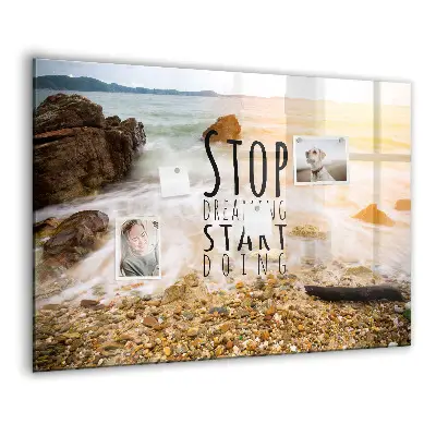 Motivational text magnet board