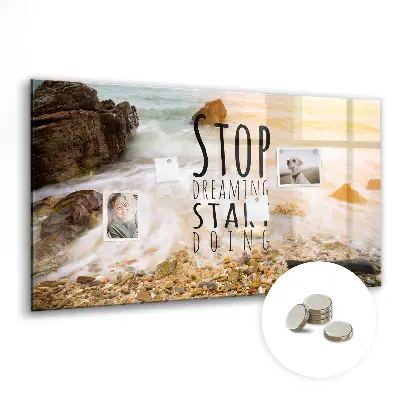 Motivational text magnet board