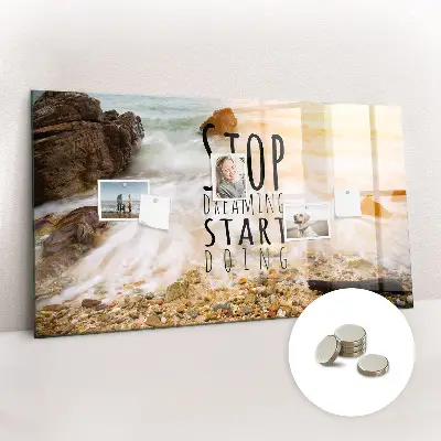 Motivational text magnet board