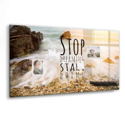 Motivational text magnet board