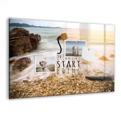 Motivational text magnet board
