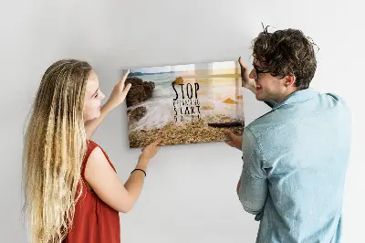 Motivational text magnet board