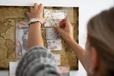 Magnet board Vintage world map