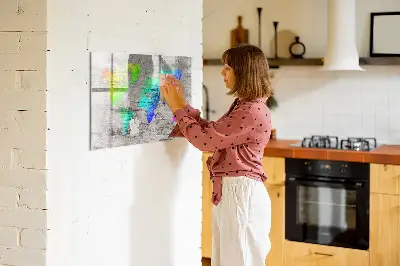 Magnetic World Map Wall Board
