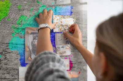 Magnetic World Map Wall Board