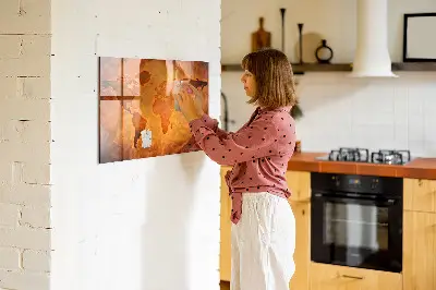 Large world map magnet board