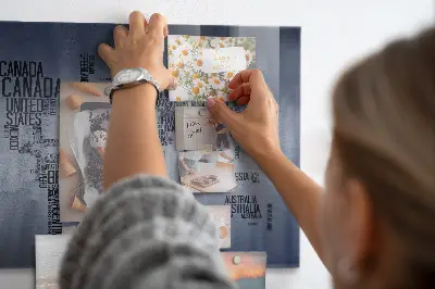 World Map Magnetic Glass Dry Erase Board