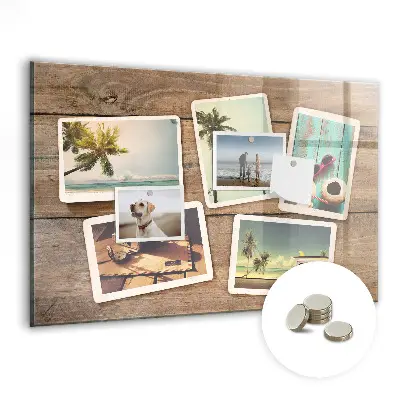 Magnetic board for Polaroid photos