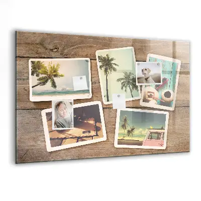 Magnetic board for Polaroid photos