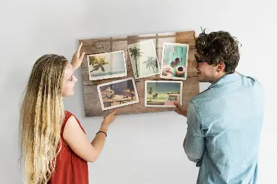 Magnetic board for Polaroid photos