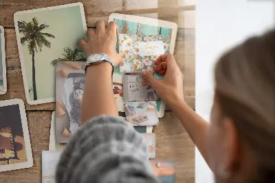 Magnetic board for Polaroid photos