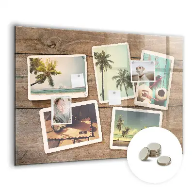 Magnetic board for Polaroid photos