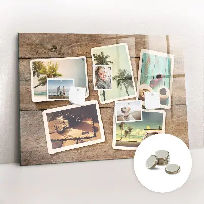 Magnetic board for Polaroid photos