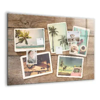 Magnetic board for Polaroid photos