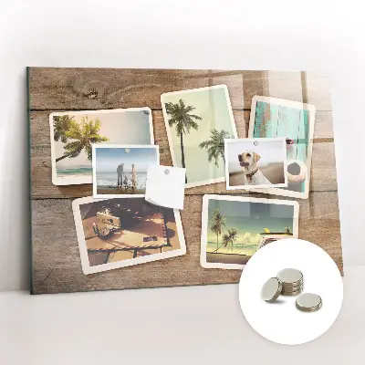 Magnetic board for Polaroid photos