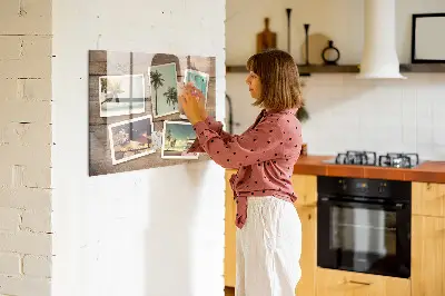 Magnetic board for Polaroid photos