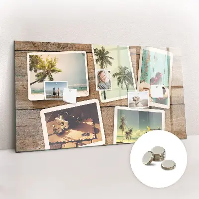 Magnetic board for Polaroid photos
