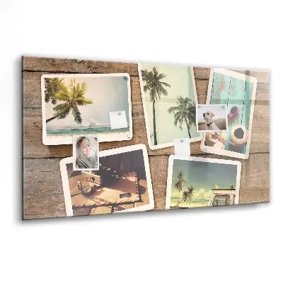 Magnetic board for Polaroid photos