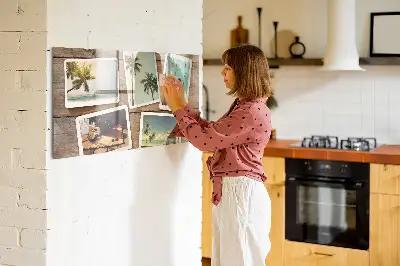 Magnetic board for Polaroid photos