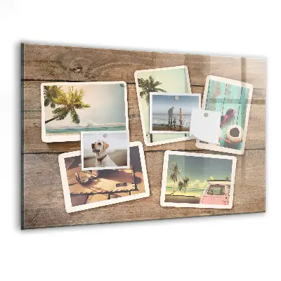 Magnetic board for Polaroid photos