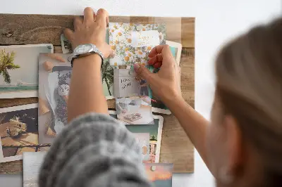 Magnetic board for Polaroid photos