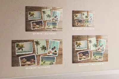 Magnetic board for Polaroid photos