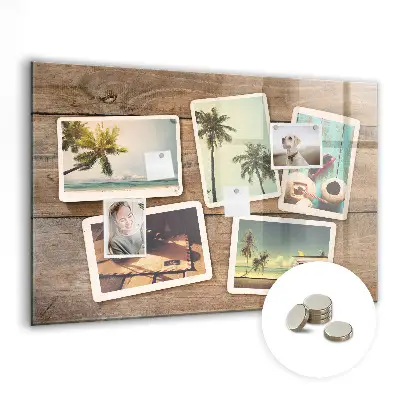 Magnetic board for Polaroid photos