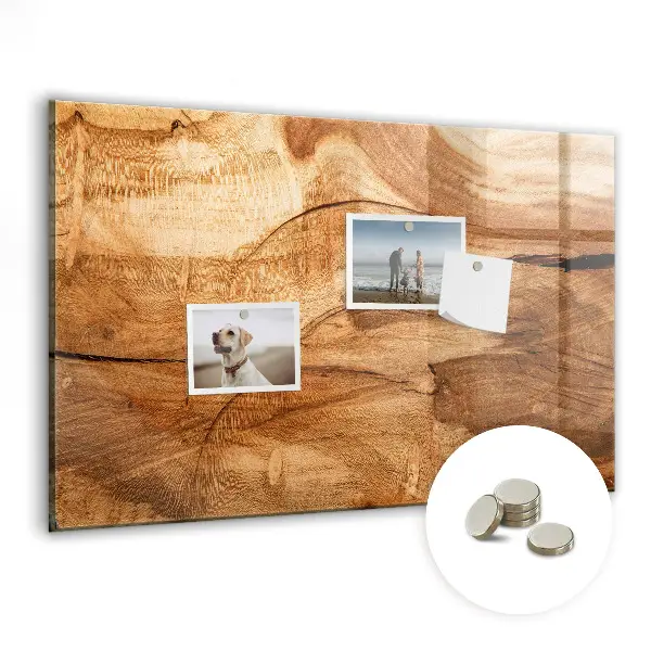 Magnetic wall board with wood texture