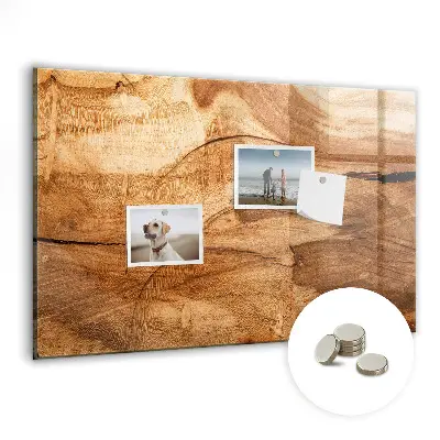 Magnetic wall board with wood texture