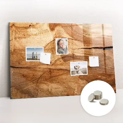 Magnetic wall board with wood texture