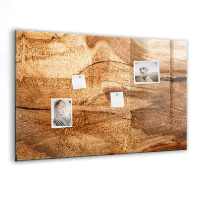 Magnetic wall board with wood texture
