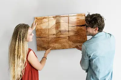 Magnetic wall board with wood texture