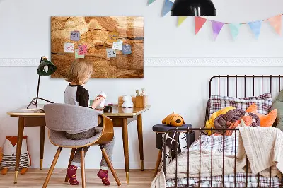 Magnetic wall board with wood texture