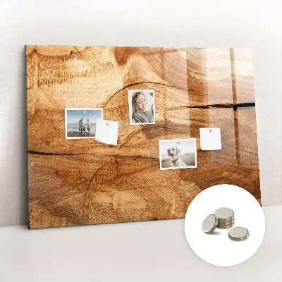 Magnetic wall board with wood texture