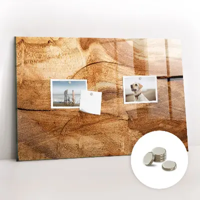 Magnetic wall board with wood texture