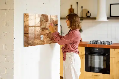 Magnetic wall board with wood texture