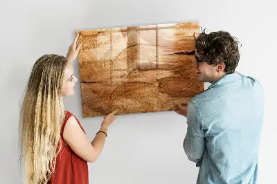 Magnetic wall board with wood texture