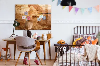 Magnetic wall board with wood texture