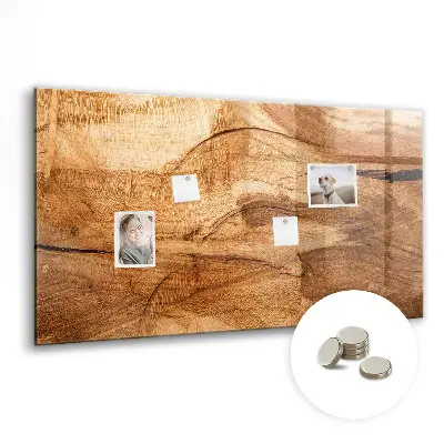 Magnetic wall board with wood texture