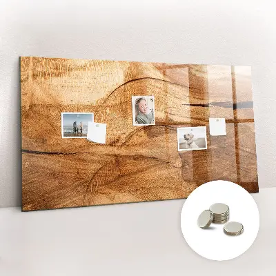 Magnetic wall board with wood texture