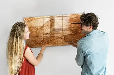 Magnetic wall board with wood texture
