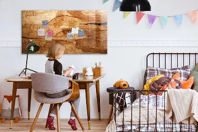 Magnetic wall board with wood texture