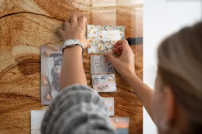 Magnetic wall board with wood texture