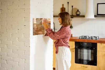 Magnetic wall board with wood texture